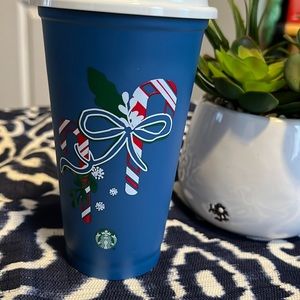 Starbucks Plastic Reusable Christmas/Holiday Cup. M-6